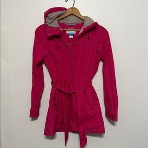 Columbia trench coat pink rain coat